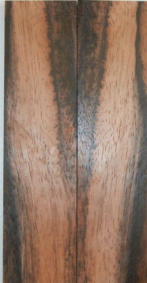 Ebony Macassar (2 pc) Knife Scales 1/4" x 1 1/2" x 6" - (10) - Wood Acrylic Supply
