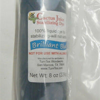 Brilliant Blue Cactus Juice Stabilizing Dye 8 oz net weight by TurnTex Woodworks - Wood Acrylic Supply