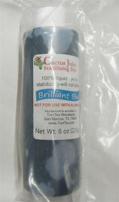 Brilliant Blue Cactus Juice Stabilizing Dye 8 oz net weight by TurnTex Woodworks - Wood Acrylic Supply