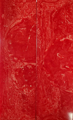 Acrylic Resin Snow Flake Red Knife Scales 1/4