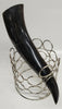 Buffalo Horn w a 5" Round Chrome Square Dark Stand
