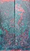 Christmas Swirl Acrylester #33 (2 pc) Knife Scales 1/4" x 1 1/2" x 5" - Wood Acrylic Supply