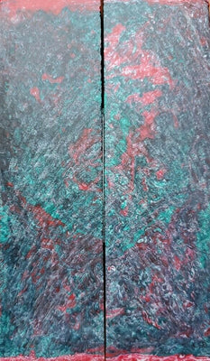 Christmas Swirl Acrylester #33 (2 pc) Knife Scales 1/4