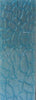 Light Aqua Designed Acrylic (2 pc) Knife Scaless 3/16" x 1" x 6" - 0431
