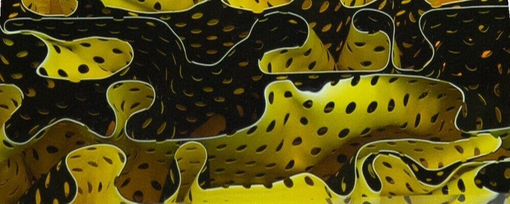 Canary Water Mesh BTW23KSS Acrylic (2 pc) Knife Scales 3/16" x 1 1/2" x 6" Canary Water Mesh BTW23KSS - Wood Acrylic Supply