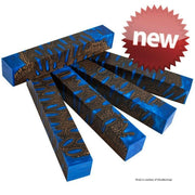 Hybridz Banksia Pod and Alumilite Blue Pen Blank 3/4" x 5" - Wood Acrylic Supply