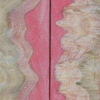 Hybrid Mallee Burl-Red (2 pc) Knife Scales 3/16" x 3/4" x 5" - (30) - Wood Acrylic Supply
