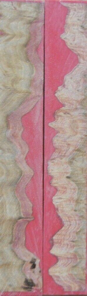 Hybrid Mallee Burl-Red (2 pc) Knife Scales 3/16" x 3/4" x 5" - (30) - Wood Acrylic Supply