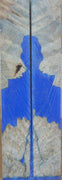 Hybrid Mallee Burl-Blue (2 pc) Knife Scales 3/16" x 3/4" x 5" - (29) - Wood Acrylic Supply