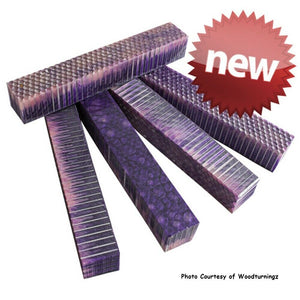 Combz Pen Blank #04 - Purple & Pink 3/4" sq x 5" - Wood Acrylic Supply