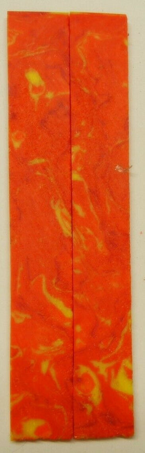 Inferno Acrylester #54 (2 pc) Knife Scales 3/16" x 3/4" x 5" - (39) - Wood Acrylic Supply