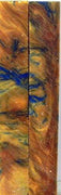 Blue & Gold Inlace Acrylester #50 (2 pc) Mini Knife Scales 3/16"x3/4"x5" 001 - Wood Acrylic Supply