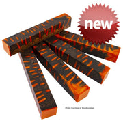 Hybridz Banksia Pod and Alumilite Orange Pen Blank 3/4" x 5"