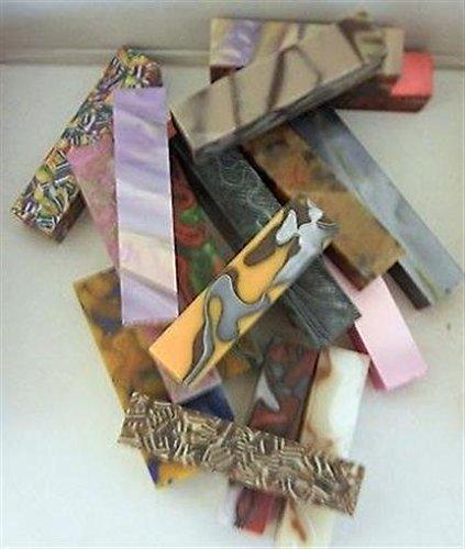 Acrylic Variety (20 Variable pcs) Pen Blank Short 3/4" Sq x 2 7/8 to 3 1/2" Long - Wood Acrylic Supply