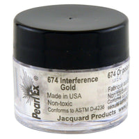 Pearl Ex Powdered Pigments (1) 3 Gram 674 INTER. GOLD by Jacquard - Wood Acrylic Supply