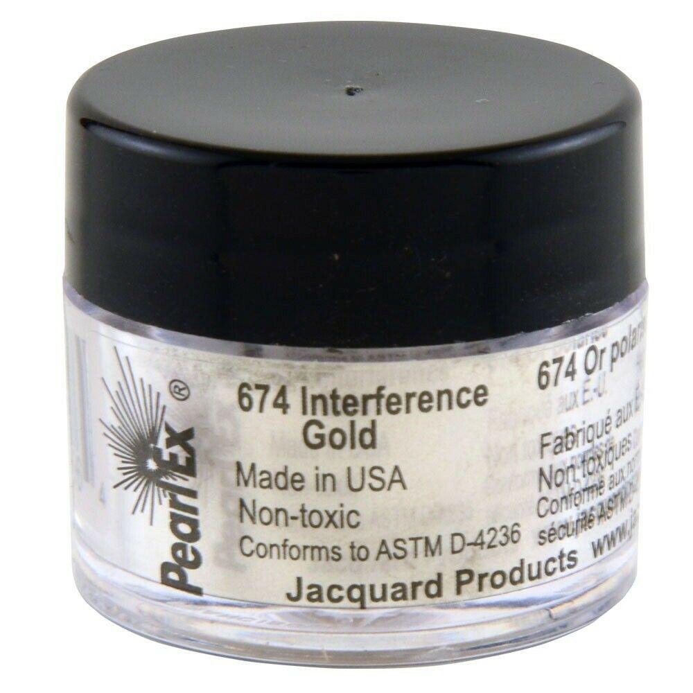 Pearl Ex Powdered Pigments (1) 3 Gram 674 INTER. GOLD by Jacquard - Wood Acrylic Supply