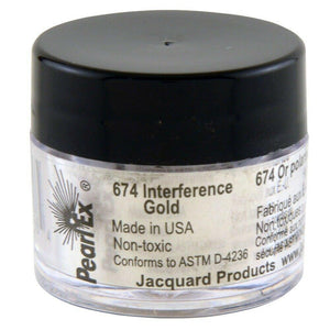 Pearl Ex Powdered Pigments (1) 3 Gram 674 INTER. GOLD by Jacquard - Wood Acrylic Supply