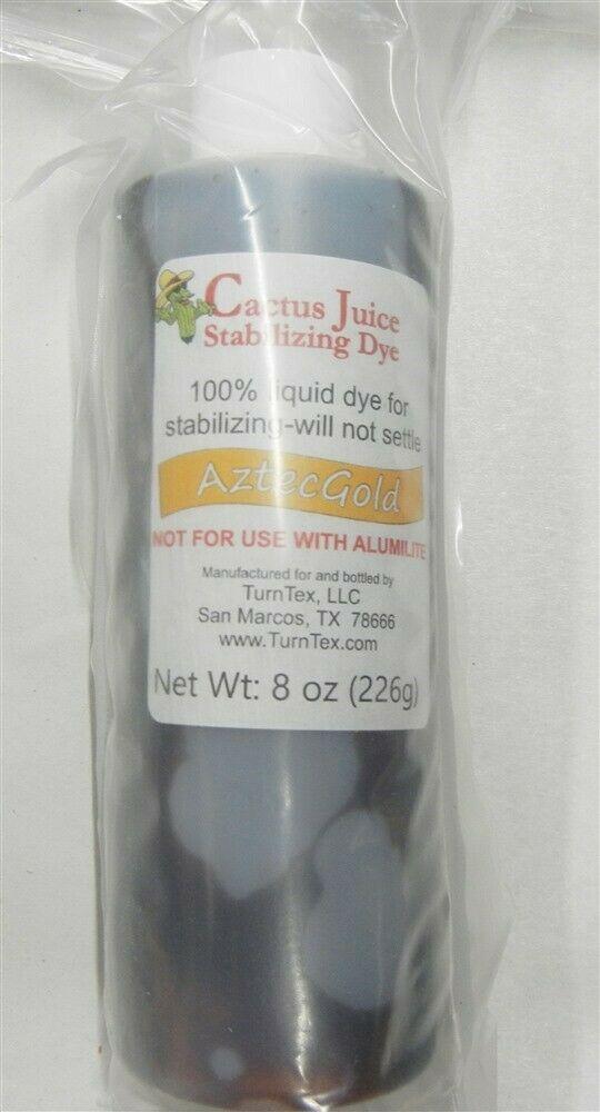 Aztec Gold Cactus Juice Stabilizing Dye 8 oz net weight by TurnTex Woodworks - Wood Acrylic Supply