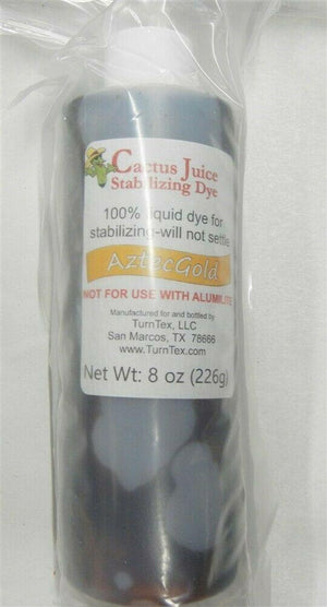 Aztec Gold Cactus Juice Stabilizing Dye 8 oz net weight by TurnTex Woodworks - Wood Acrylic Supply