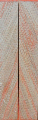 Hybrid Tiger Oak-Orange (2 pc) Knife Scales 3/16