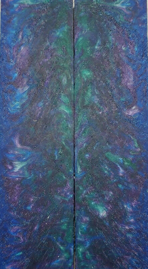 Peacock Inlace Acrylester #16 (2 pc) Knife Scales 3/8" x 1 1/2" x 5"