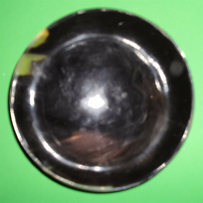 Polished buffalo horn bowl measuring 6