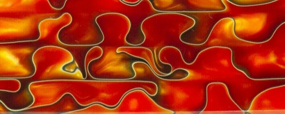 Tye Dye BTW124KSM Acrylic (2 pc) Knife Scaless 1/4" x 1 1/2" x 5"
