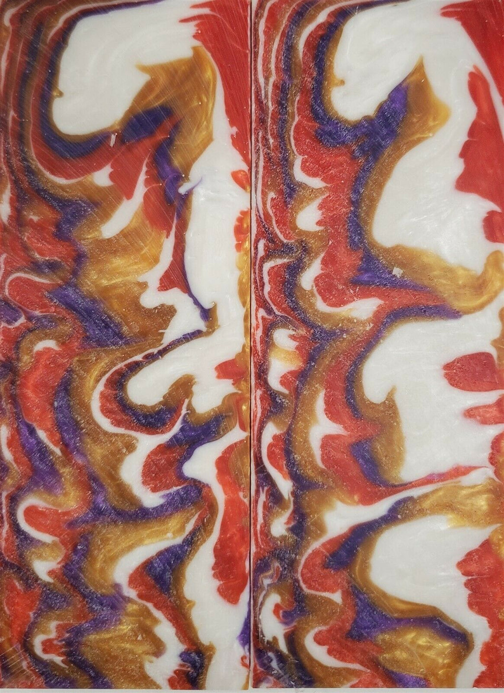 Wild Thing One Acrylester (2 pc) Knife Scales 3/8" x 2" x 6" - (5) - Wood Acrylic Supply