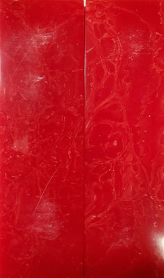 Acrylic Resin Snow Flake Red Knife Scales 1/4