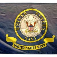 3' x 5' United States Navy Flag - Wood Acrylic Supply
