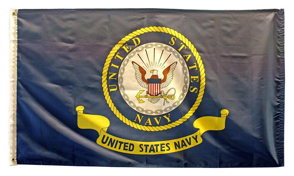 3' x 5' United States Navy Flag - Wood Acrylic Supply