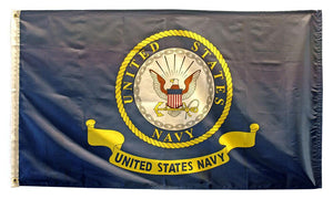 3' x 5' United States Navy Flag - Wood Acrylic Supply