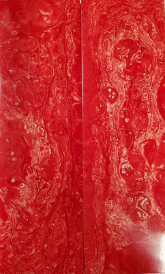 Acrylic Resin Snow Flake Red Knife Scales 1/4