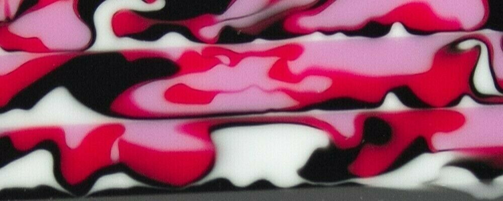 Black and Berry Camo BTW6KSS Acrylic (2 pc) Knife Scaless 3/16" x 1 1/2" x 5"