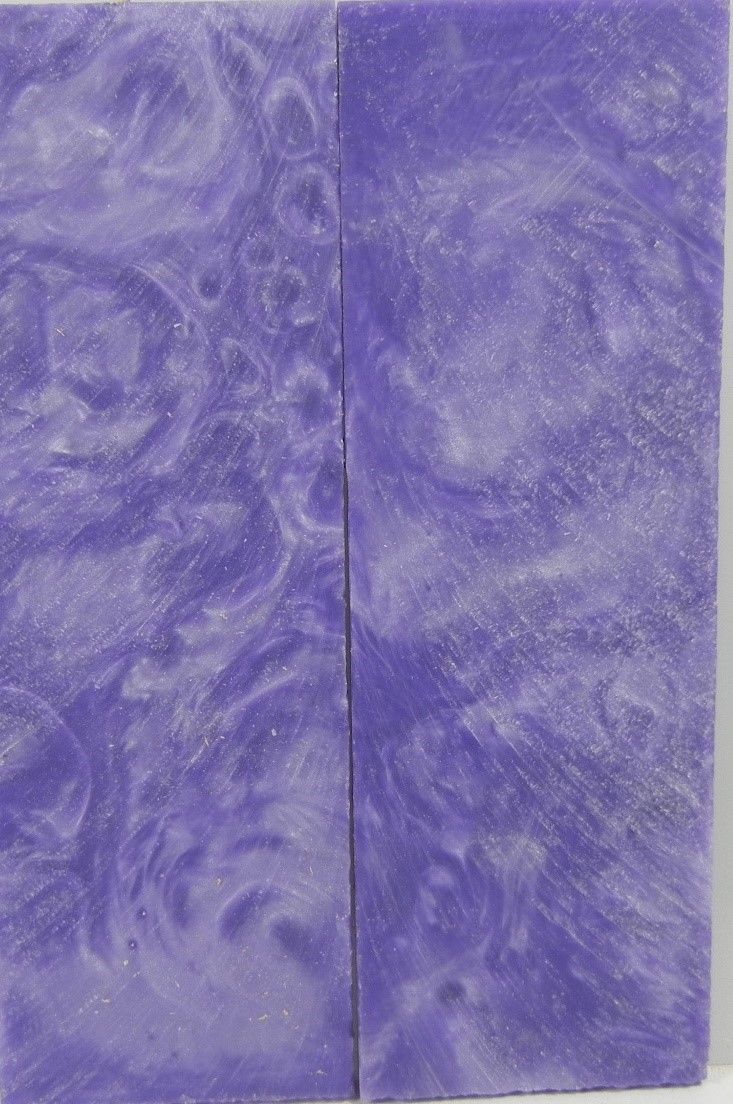Violet Acrylester #08 (2 pc) Straight Razor Scales 3/16" x 2" x 6" --1 - Wood Acrylic Supply