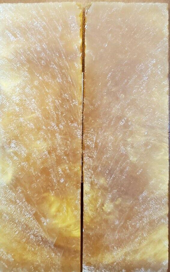 Sparkle Gold Acrylester #06 (2 pc) Knife Scales 1/4" x 1 1/2" x 5" - Wood Acrylic Supply