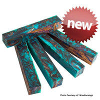 3/4" x 3/4" x 5" Pen Blank Patina Passion Acrylester #133 - Wood Acrylic Supply