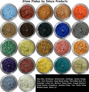 Stone Flakes for Resin Mixing 22 pc Assortment Kit 3 Gram Jars Inlace Inlay