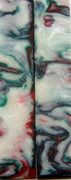 Christmas Swirl Acrylester #33 (2 pc) Knife Scales 3/16" x 1" x 5" - 1735 - Wood Acrylic Supply